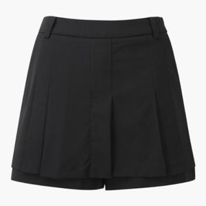 데상트골프웨어 JQS DP12WFSP3B-BLKG 여성 플리츠 디테일 쇼츠 팬츠 / BLACK