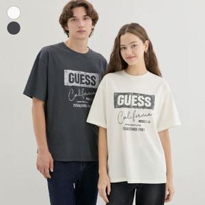 [GUESS]게스진 공용 다잉 반팔 티셔츠(NP3K5495)
