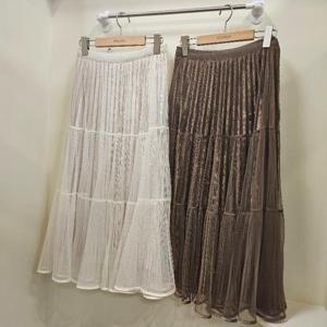 스테파니 HC07 벨벳 주름  샤 이중 스케트 A25SK5309