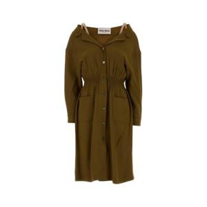 미우미우 미디 원피스 MF6052SOOO16Z1 F0334 Green