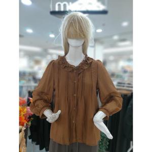 무자크 세이브존09 벌룬소매 슬림핏블라우스 MP7WBL19