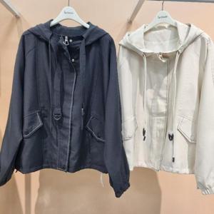 라티움 HC34 팔 품편한 후드끈포인트 오버핏 후드 가을점퍼 T2533jp09