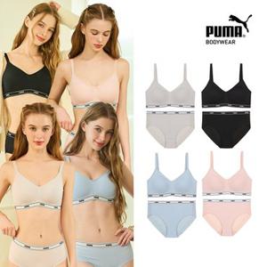 [푸마] 여성 컴포트 삼각컵 브라팬티 8종세트
