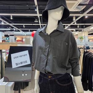 밀스튜디오 DP02 등판레터링포인트기본셔츠 LR9BLS111