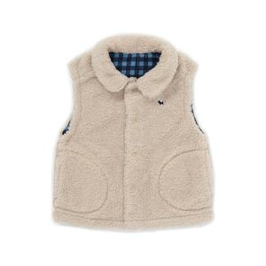 [블루독베이비]NY)리버시블체크베스트 45C14-225-02 출산백일돌