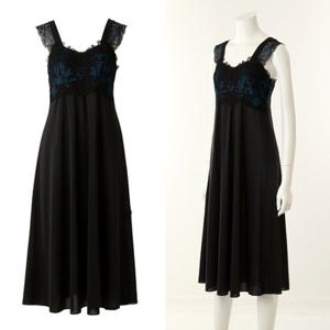 [와코루]부드러운 실크감촉 크리스탈폴리원단 원피스 가운 잠옷 WGNC253B