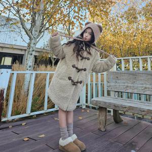 [오션스카이]여아 보아 더플 롱 코트-EFJG4376D0X