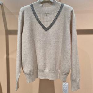 Destijl HC34 신축성좋고 착용감좋은 브이비즈 반목 니트 스웨터 D2543sw06