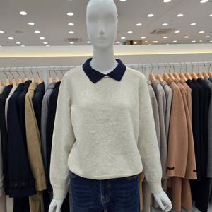 [숲]카라 배색 긴팔 니트 OSBALK34 22