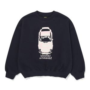 블루테일2 AZI2TS04NV 주니어 남아 여아 네이비 세미 크롭 맨투맨 초등 겨울 티셔츠