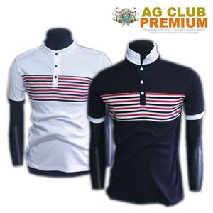 반팔 카라티 LS4007 레인보우배색 TB