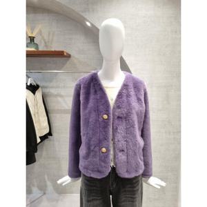 페이지플린  (F5DFU001) 브이넥 페이크 퍼 자켓