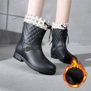방한신발 겨울신발 따뜻한 탈부착 기모 미들레인부츠