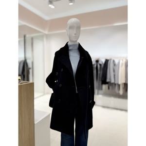 [숲]카라탈부착 중기장 모직코트  SBAHC312