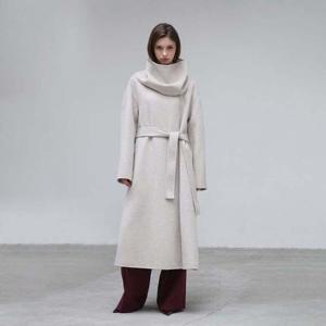 플라스틱아일랜드  (PR4HC063) SET 울 블렌디드 넥워머 핸드메이드 코트