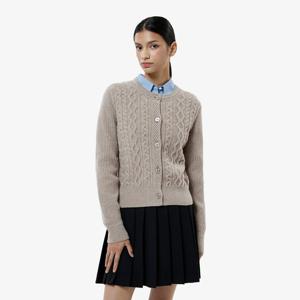 [라코스테공식] 여성 케이블 크롭 가디건 AF789E-55N 02S