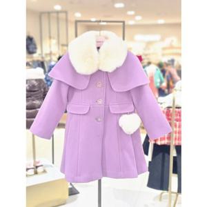 [프렌치캣 9D] 연보라 케이프 주름 코트 (Q55DCC030N6)