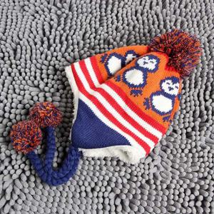 빨강펭귄 어린이 귀달이모자 기모안감 아동니트모자