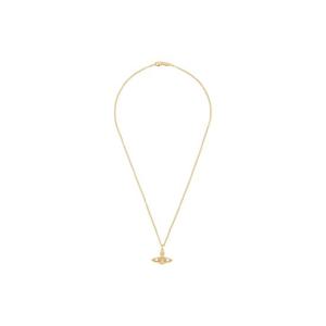 25 FW 비비안웨스트우드 남성 미니 바스 릴리프 로고 펜던트 네크리스 252314M145053