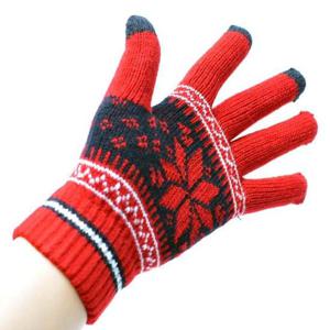 니트장갑 레드 눈꽃터치 터치장갑 기모장갑 눈꽃장갑 폰터치장갑 겨울장갑 방한장갑 스마트폰장갑 겨울용장갑