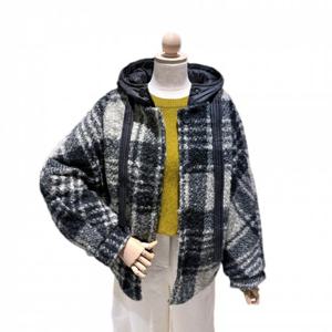 러브앤쇼  후드배색체크점퍼 (GCFMGJP11)