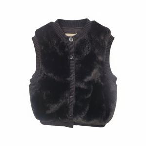 [페이지플린]니트 페이크퍼 베스트 F5DVT003A