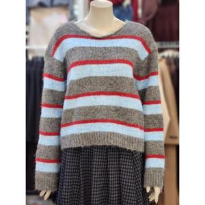 비지트인뉴욕 세이브존07 스트라이프 니트 VBRLK801