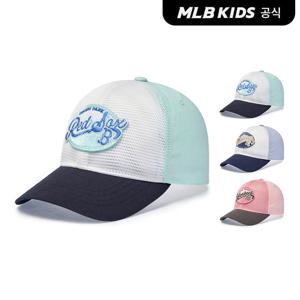 [MLB키즈 공식]26SS 스트릿 원형 와펜 메쉬캡 (3color) 7ACPB0463