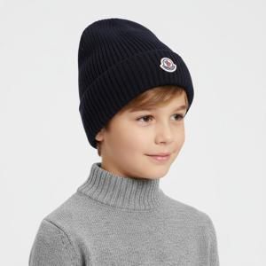 몽클레르  몽클레어 키즈 로고 패치 비니(네이비) 3B00012 M1131 742