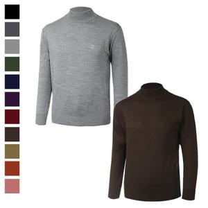 남자 국산 프리미엄 울 목폴라 긴팔 니트티 GL-KN-101