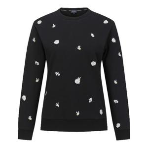 M 파리게이츠골프긴팔티 NQC 521D1TR281_BK 여성 플로럴 로고 자수 맨투맨