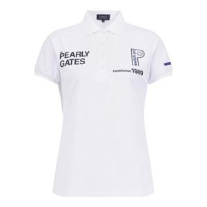 파리게이츠골프반팔티 NQC 521E1TSA31_WH 여성 스마일 로고 사선 조직감 티셔츠