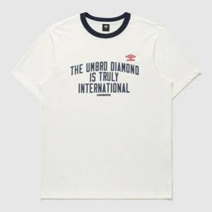 엄브로반팔티 VQA UQ321CRS76-SCW 레터링 링거 반팔 티셔츠 SWEETCORN