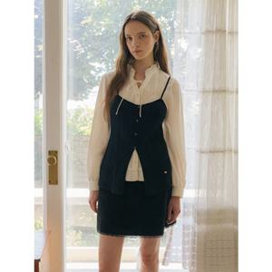 (올리브데올리브)OW5AB8040 레이스 프릴 핀턱 블라우스