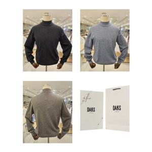 닥스터틀넥 양말증정 DLW1SWTN150-G1 3종택1 워셔블 솔리드 반폴라니트