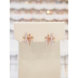 볼라레 세이브존01 더 샵 큐빅 볼드 은침 귀걸이 spe789