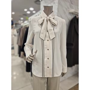 [미니멈]배색 라인 리본 블라우스 MYDAWB0820