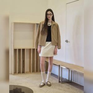 플라스틱아일랜드  (PS1WZ261) 스웨이드 봄버 자켓