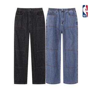 NBA 남녀공용 오버핏 워크웨어 밴딩 데님팬츠 청바지 N261DP395P