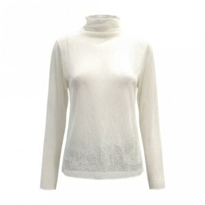 페이지플린  (F6ATS403) 반하이넥 웨이브 시스루 블라우스