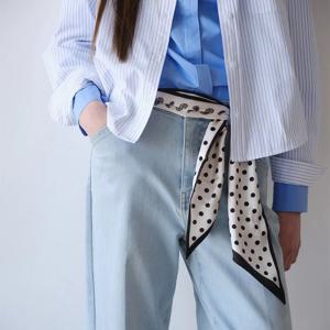 플라스틱아일랜드  (PS1AM202) 도트 페이즐리 스카프