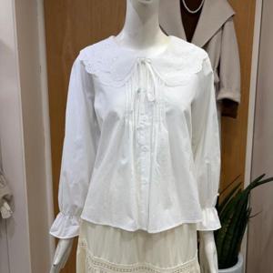 클리지 DP01 이중 카라 프릴 블라우스 CQ3WBL02