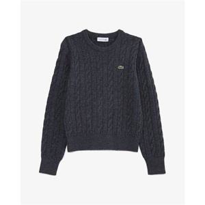 라코스테 [](여성) 25FW 케이블 크루넥 스웨터 AF083E-55N 050(차콜그레이) 352888