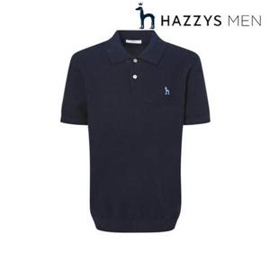 [헤지스남성] (HZSW5B551N2) 솔리드 반팔 카라 니트