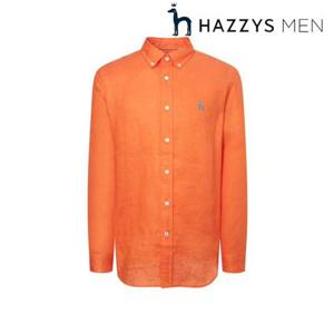 [헤지스남성] (HZSH5B301O2) [25SS][아이코닉] 오렌지 린넨 셔츠