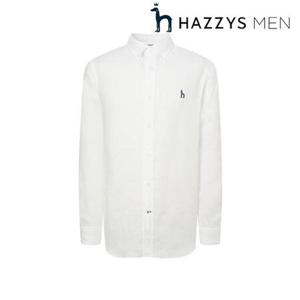 [헤지스남성] (HZSH5B301WT) [25SS][아이코닉] 화이트 린넨 셔츠