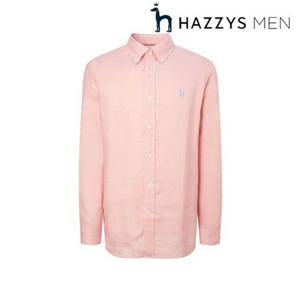 [헤지스남성] (HZSH5B301P1) [25SS][아이코닉] 핑크 린넨 셔츠