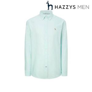 [헤지스남성] (HZSH5E201E1) [25SS]그린 단색 면 긴팔캐주얼셔츠