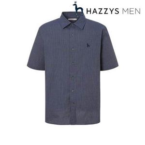 [헤지스남성] (HZSH5B513N2) 네이비 스트라이프 강연 반팔 셔츠