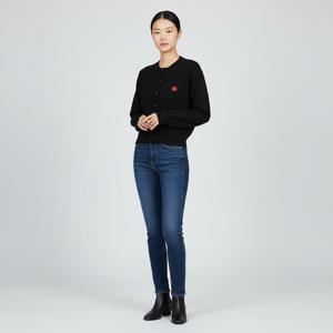 겐조 보케 플라워 메리노 울 크루넥 여성 가디건 FF62CA7183LB 99J